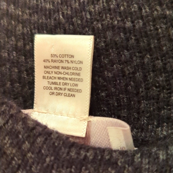 Loft Outlet Sweater Cape Cowl neck Size XS/S Charcoal Gray - Picture 2 of 5